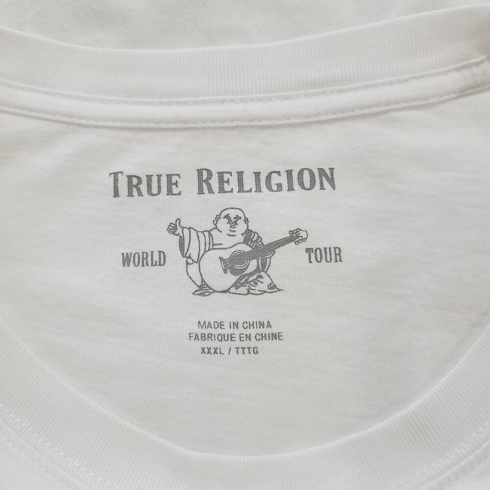 True Religion, Long Sleeve T-shirt "Crafted w/Pride", Men Size XXXL, EUC - Picture 3 of 5